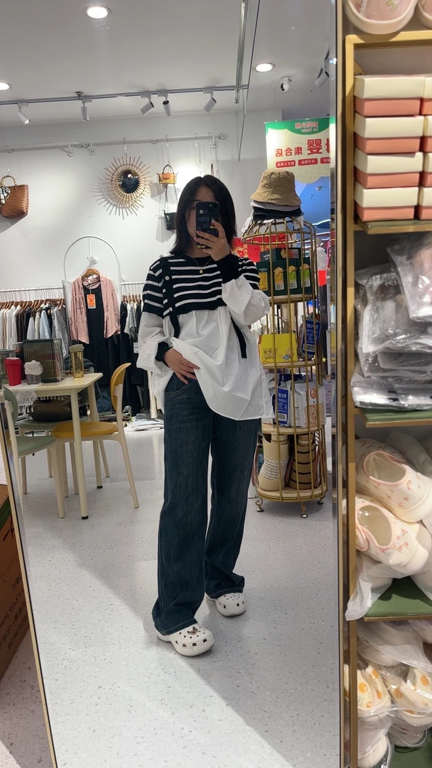 牛仔直筒裤长裤软