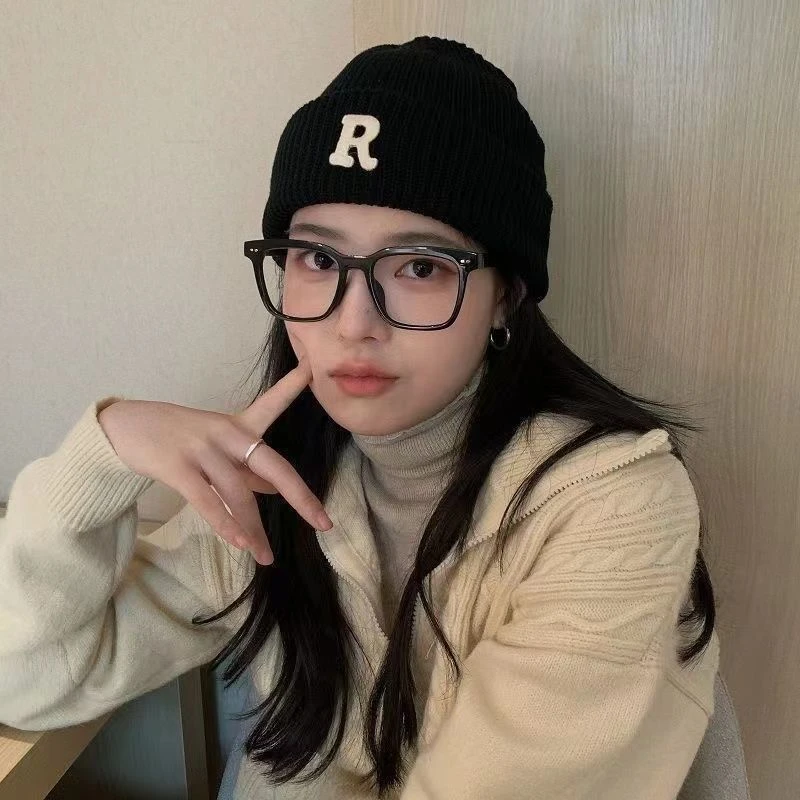 毛线帽子韩版秋冬男女保暖百搭针织帽护耳日系ins套头冷帽潮