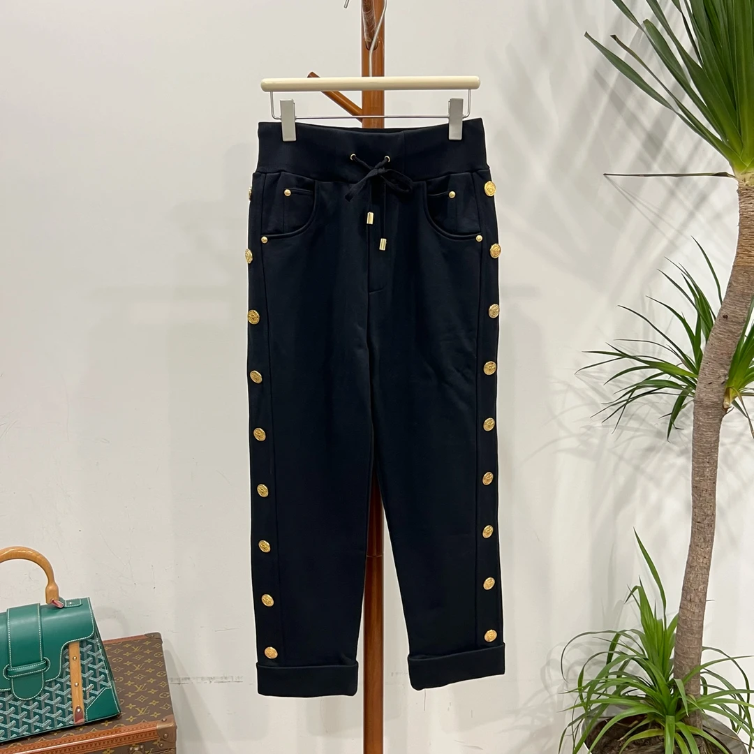 99新 BALMAIN/巴尔曼 安洁利严选卫裤 尺码36成色看直播 GSS21070