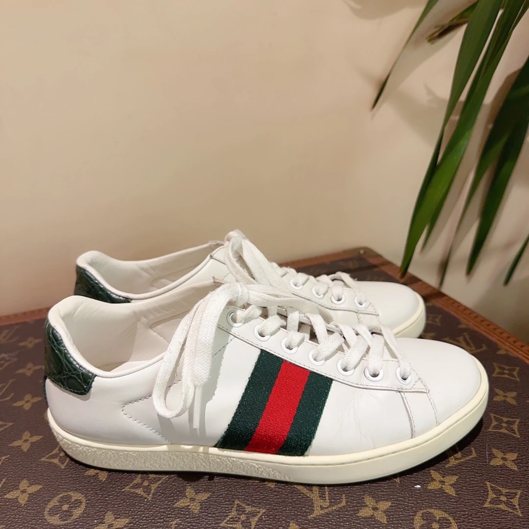 95新  安洁利严选Gucci小白鞋/尺码35/成色以直播间为准/GSS1260