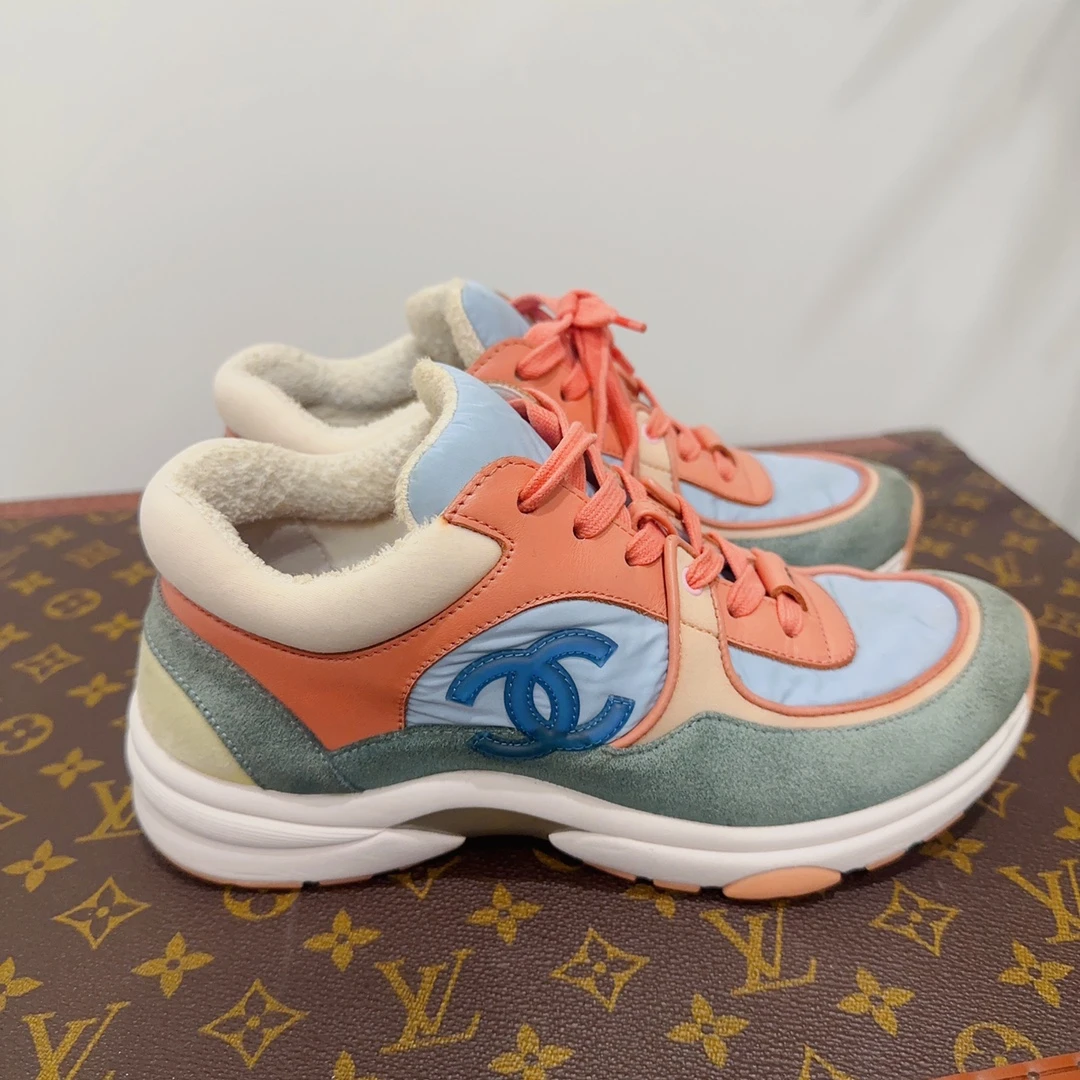 95新  安洁利Chanel拼色运动鞋/35.5码/成色以直播间为准/GSS3416