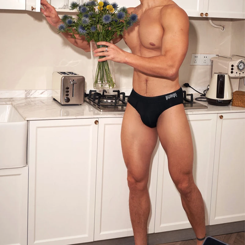 新款男士内裤简约低腰纯棉三角内裤男居家内裤