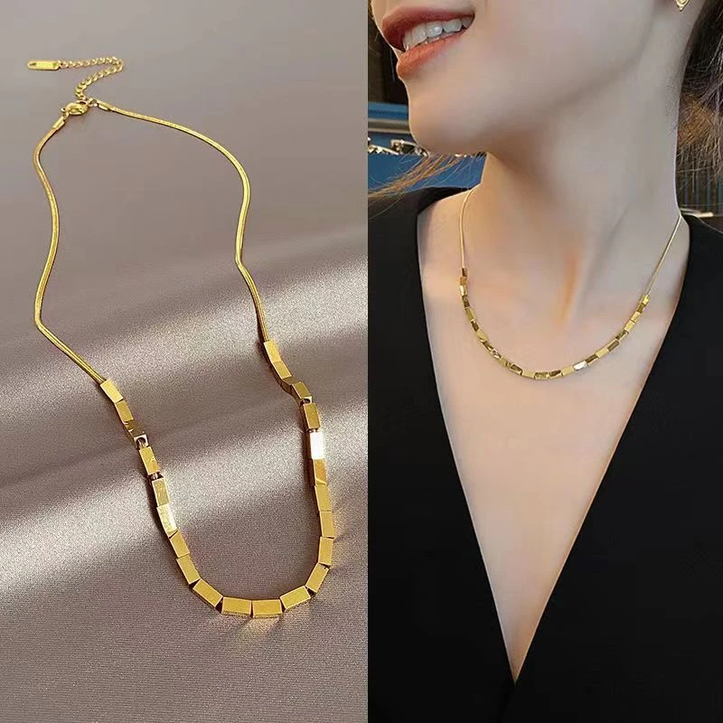 钛钢项链 XL0001-Z百搭时尚钛钢素款项链气质轻奢小众简约i