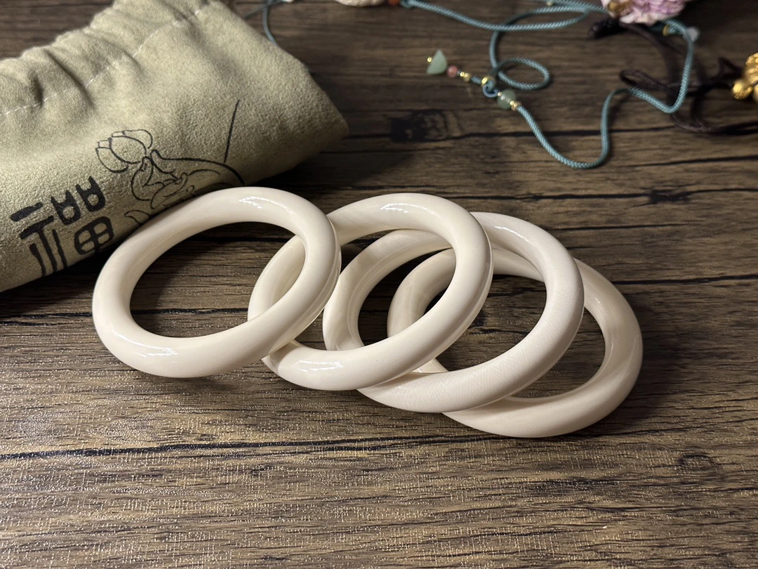 神形【神形】真品猛犸牙 12mm圆条手镯 纹路饱满圈口齐全高品质保真