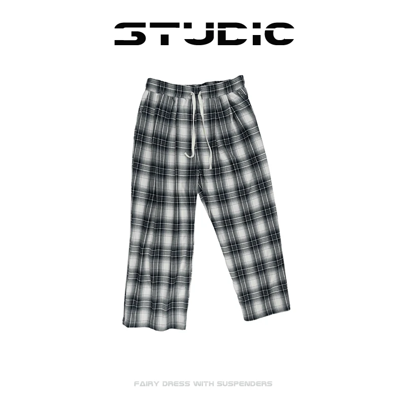 【摇摇推荐】露台格调~百搭休闲街头格纹裤M3K0012