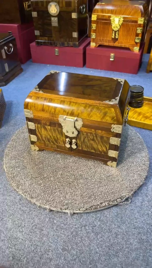 【闪购商品】乌木类成套家具阴沉木首饰箱  29