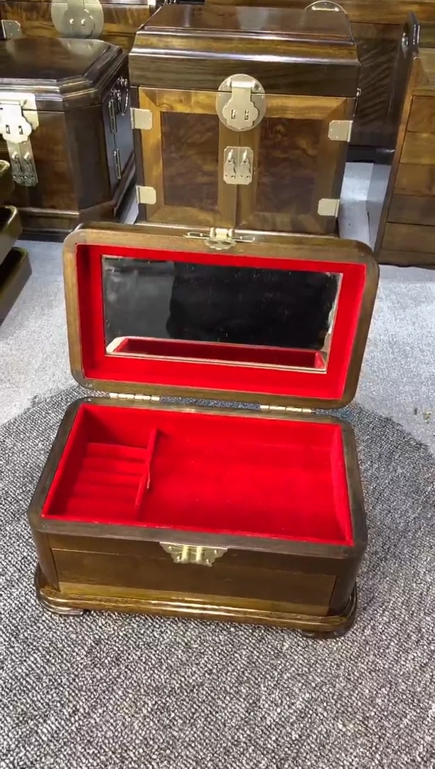 【闪购商品】乌木类成套家具乌木小首饰盒带内饰