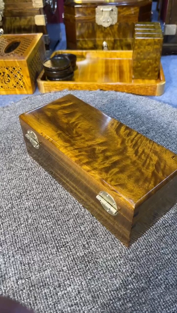 【闪购商品】乌木类成套家具阴沉木收纳盒  11