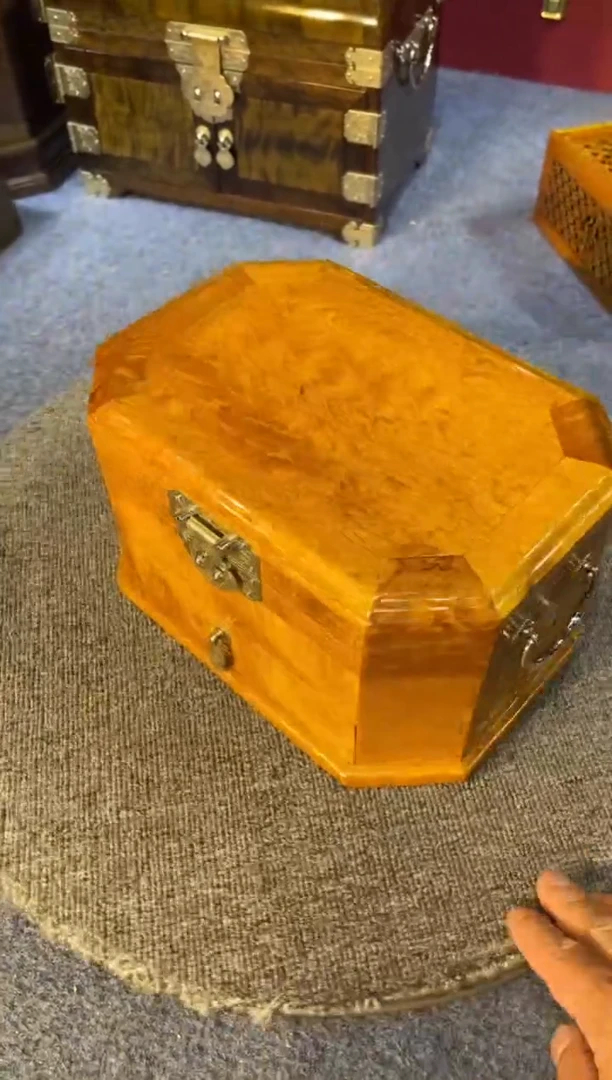 【闪购商品】乌木类成套家具金丝楠木首饰盒  6
