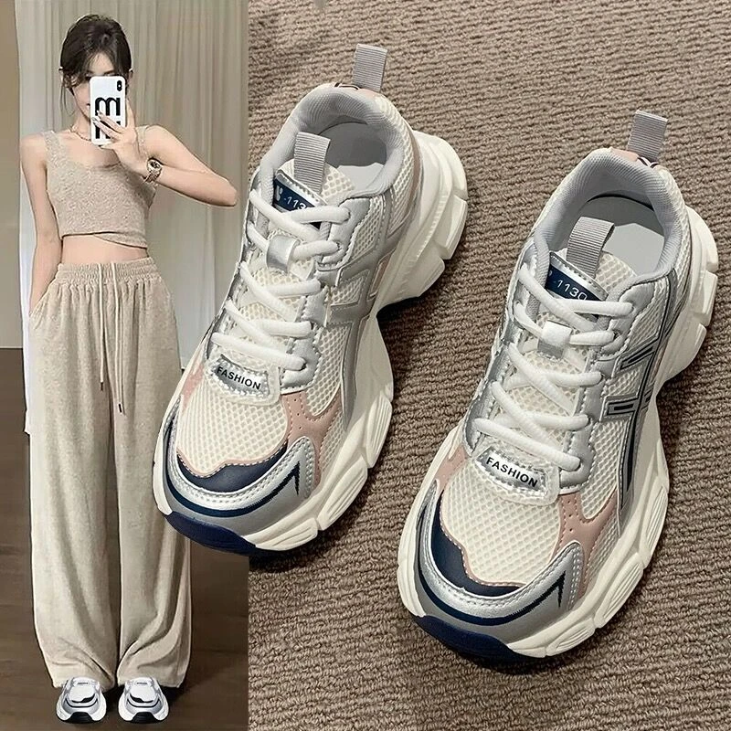 昌祥回力2024新款夏季透气网面时尚跑步运动鞋韩版百搭老爹鞋女鞋