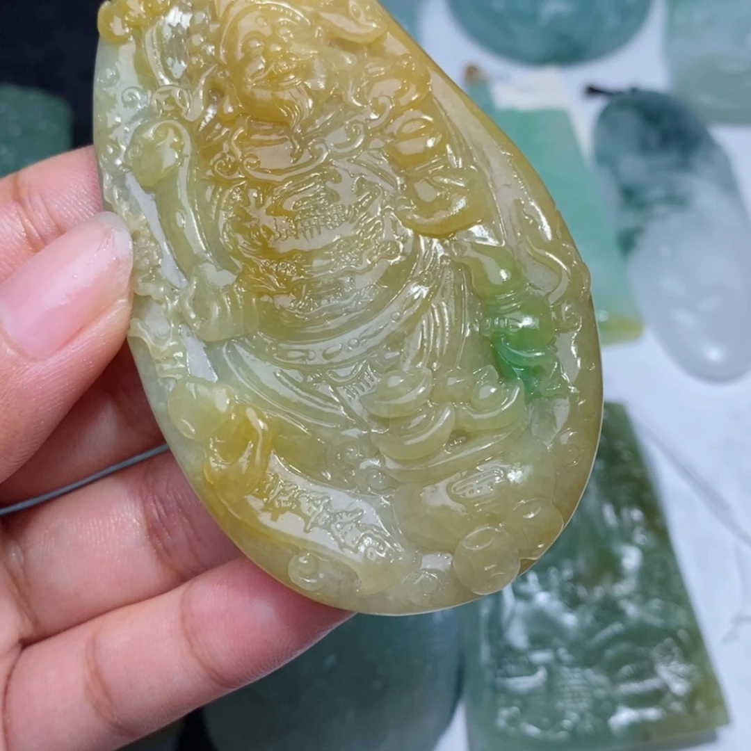 【闪购商品】定制翡翠吊坠未镶嵌巴****军
