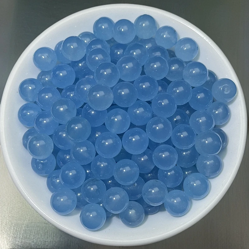 【优品甄选】天然散珠海蓝宝 10mm 30颗 宠2颗（赠弹力绳）D013