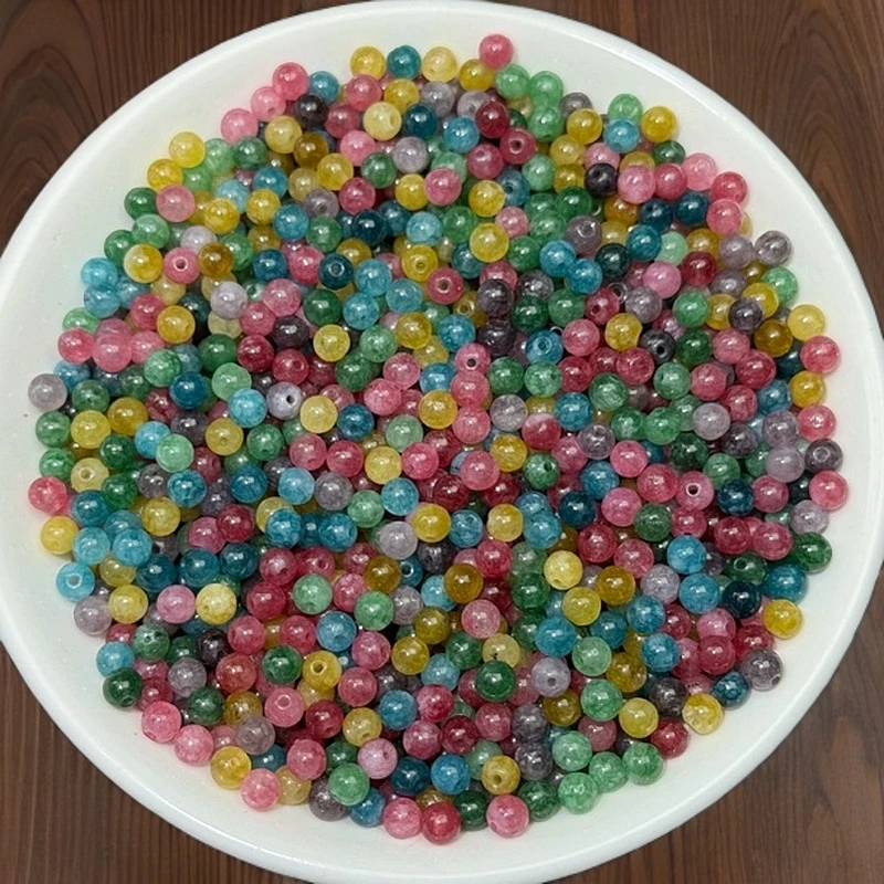 【优品甄选】天然散珠碧玺冰底 4mm 100颗 宠8颗（赠弹力绳）A007