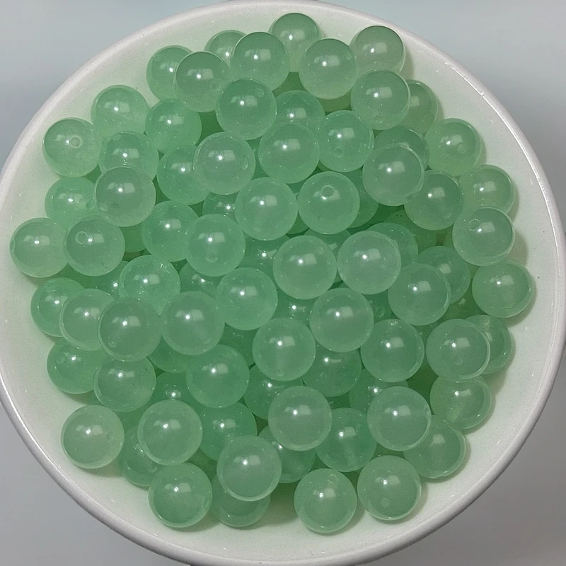 【优品甄选】天然散珠苹果绿10mm 30颗 宠2颗（赠弹力绳）D025