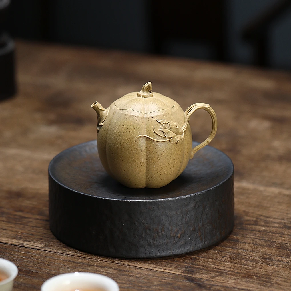 JCY-0060非遗正品手工季畅园【秋然】本绿200cc茶具宜兴紫砂茶壶