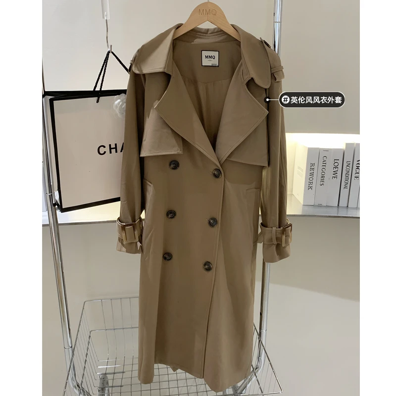 【现货】气质风衣外套春秋女童中长款百搭流星时尚大衣潮