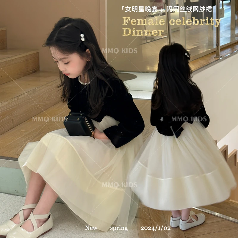 麦麦秋麦麦秋【现货】【女明星宴会裙】女童连衣裙蓬蓬纱裙洋气