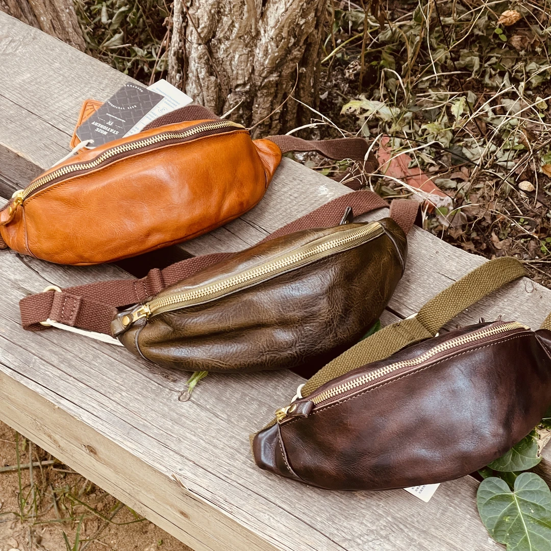 【20*10】0.2 夏季真皮腋下包复古纯色牛皮胸包mini小挎包手机包