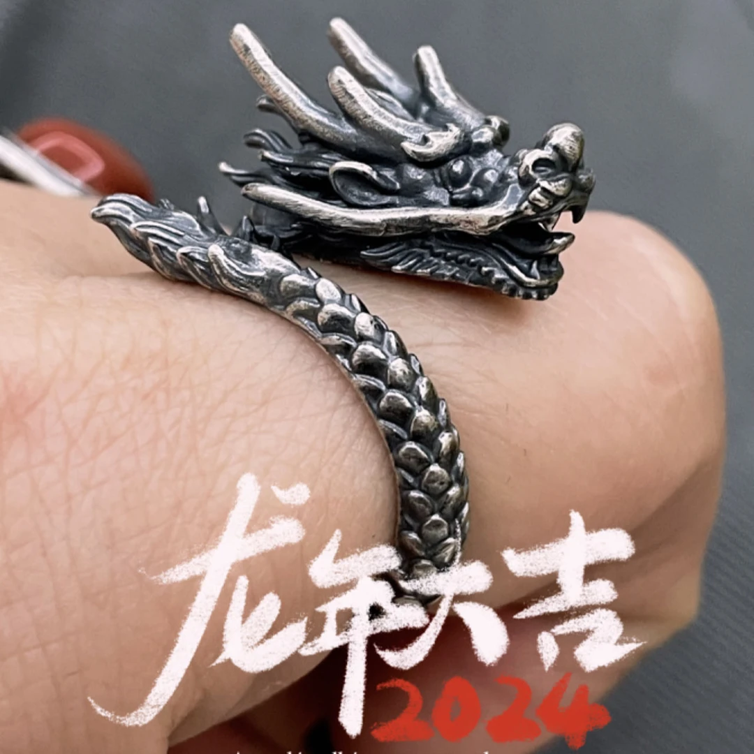 925银戒指 肖肖分享好物手工复古银制时尚银制品粉丝专享戒指
