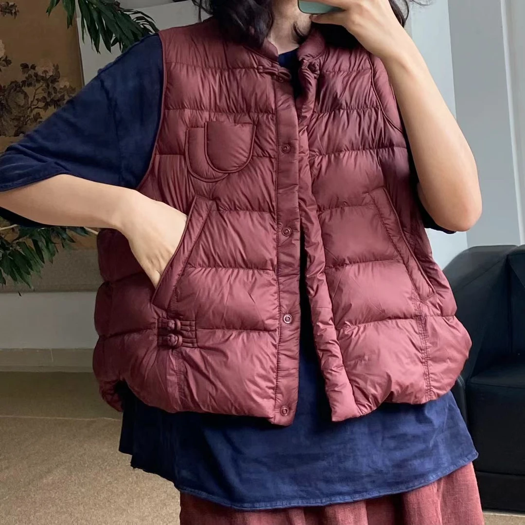 冬季保暖90白鸭绒马甲560