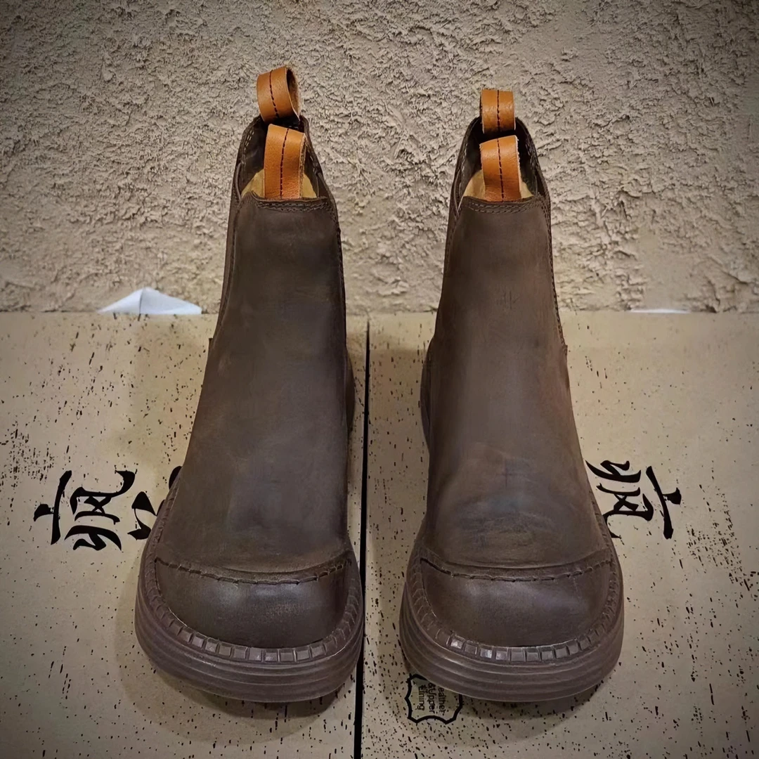 肖肖分享 疯子张时尚潮流百搭短靴大头版马丁靴2655