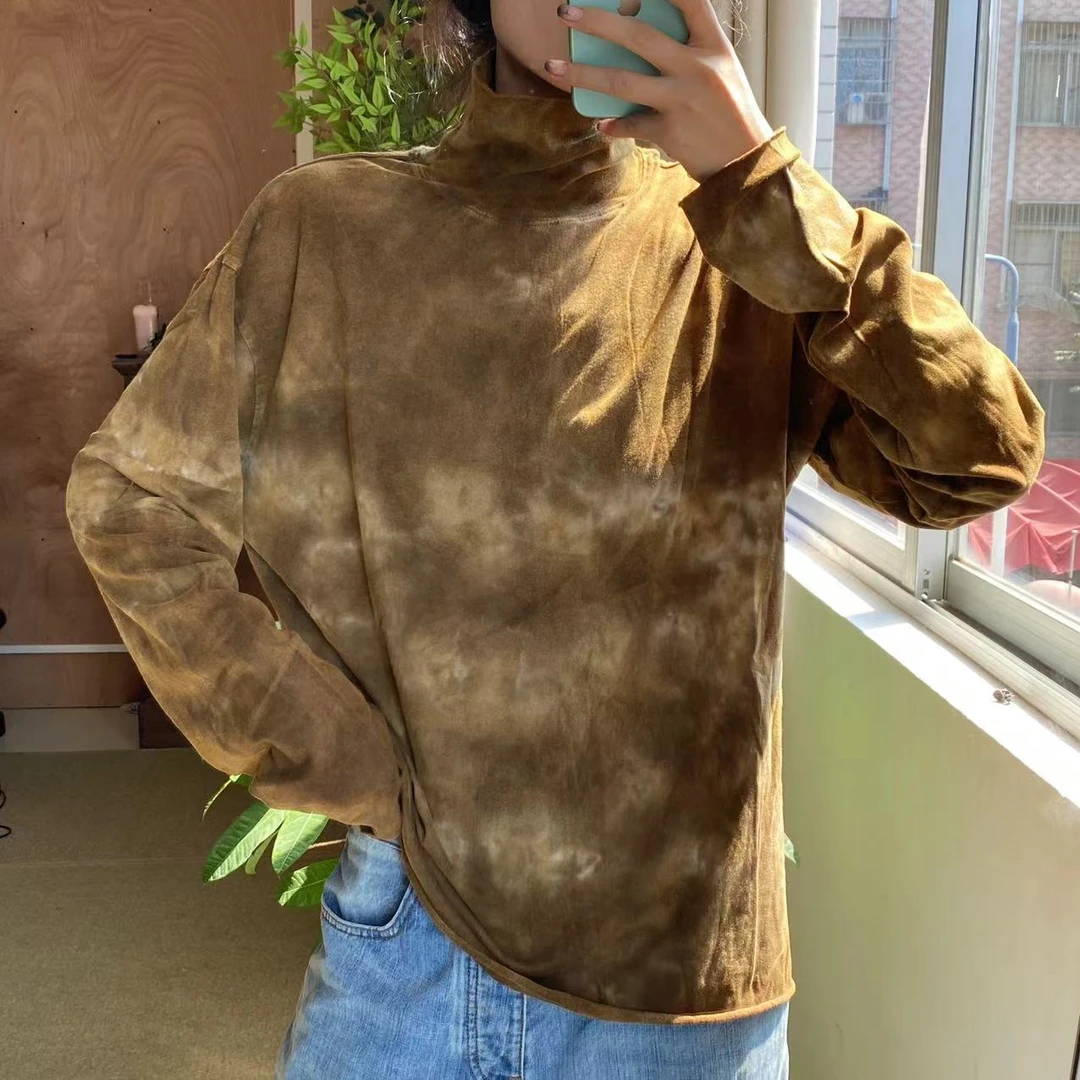 肖肖分享 2024秋季新款扎色高领打底长袖223-L