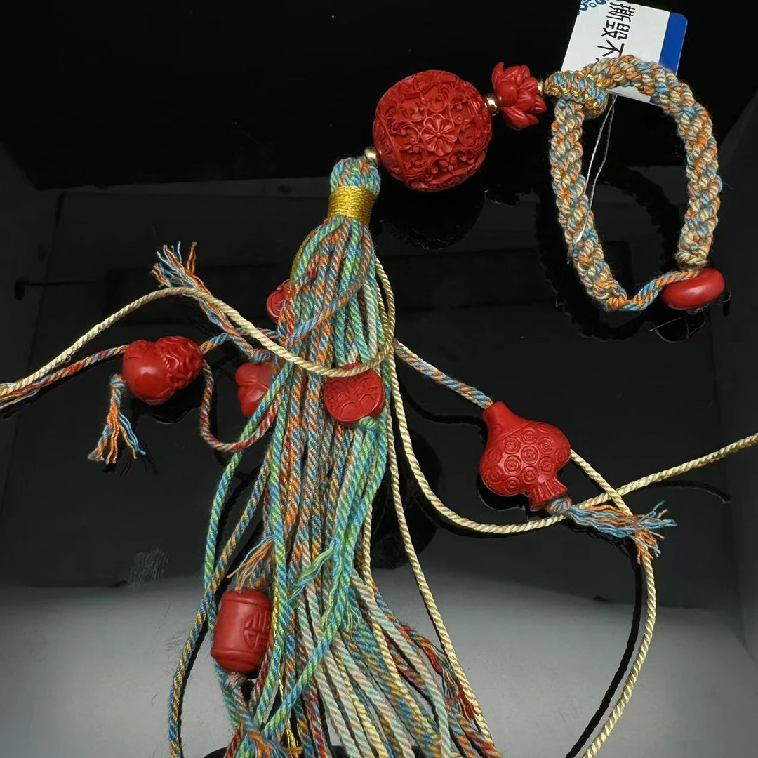 含辰砂工艺品B0511GMD423（多样性发货）朱砂六字箴言包挂