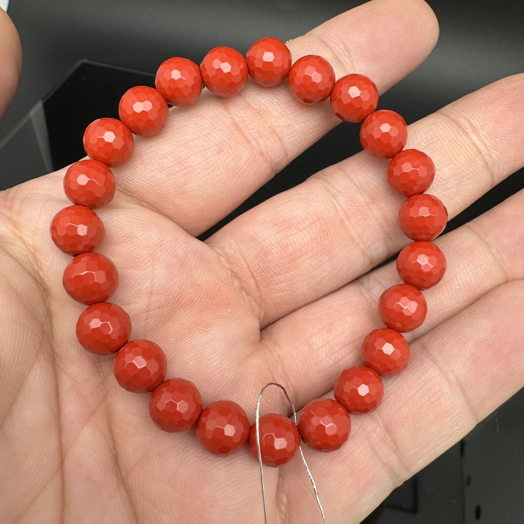 含辰砂工艺品B0203GMD532（多样性发货）精品朱砂无相珠手串