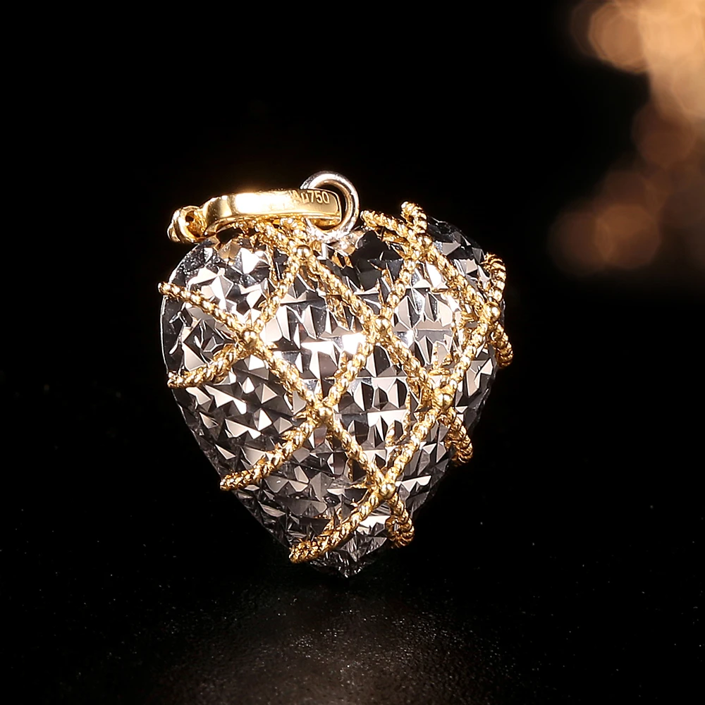 【小凤专属】18k金布契拉提双色仙女爱心吊坠（不含链）轻奢百搭