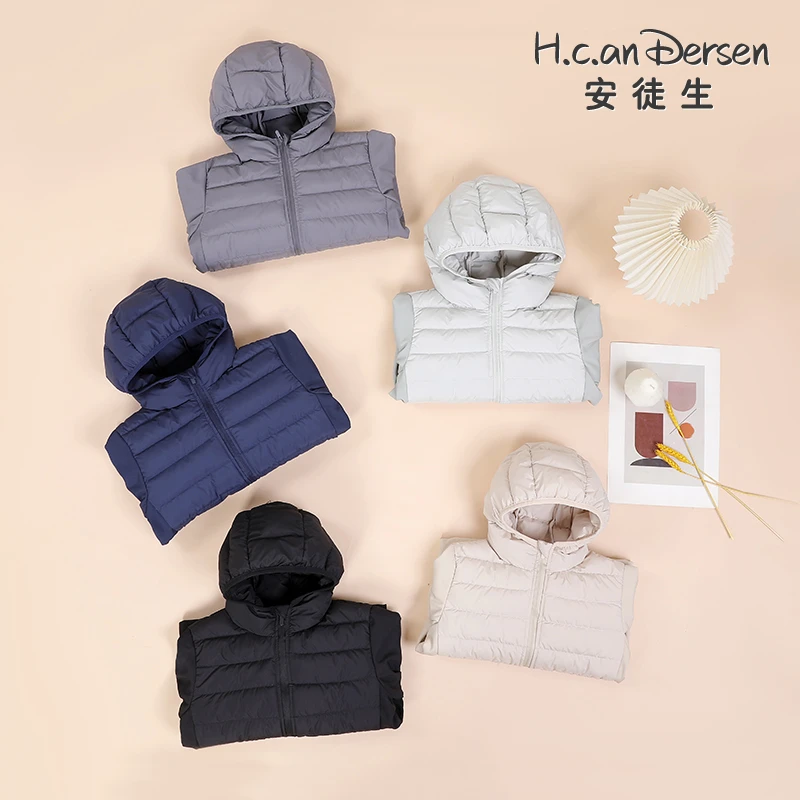 DK H.C.ANDERSEN/安徒生2024新款冬季轻薄款时尚保暖儿童羽绒服