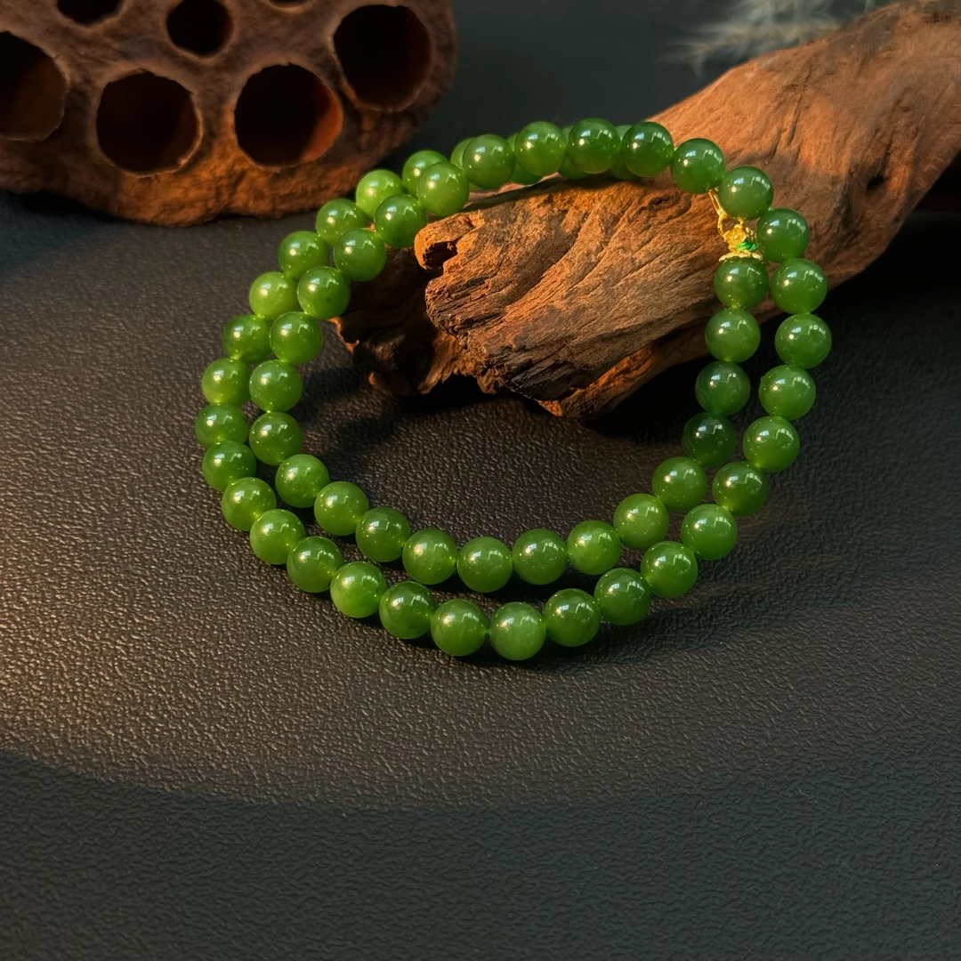 【玉涵珠宝】天然和田玉碧玉S925百搭款女神链837