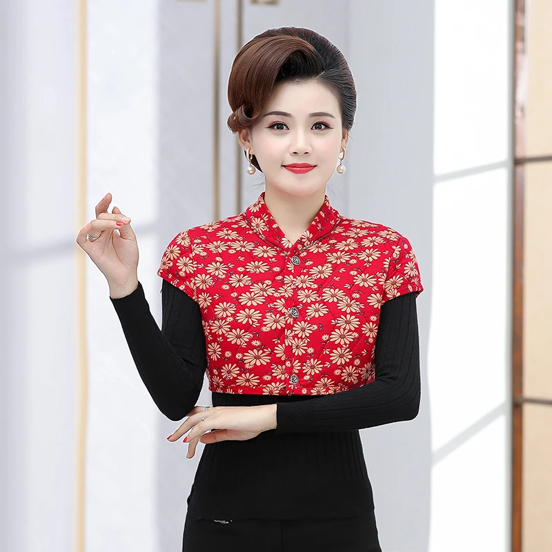 护肩膀女士睡觉坎肩月子披肩保暖短袖产后保暖