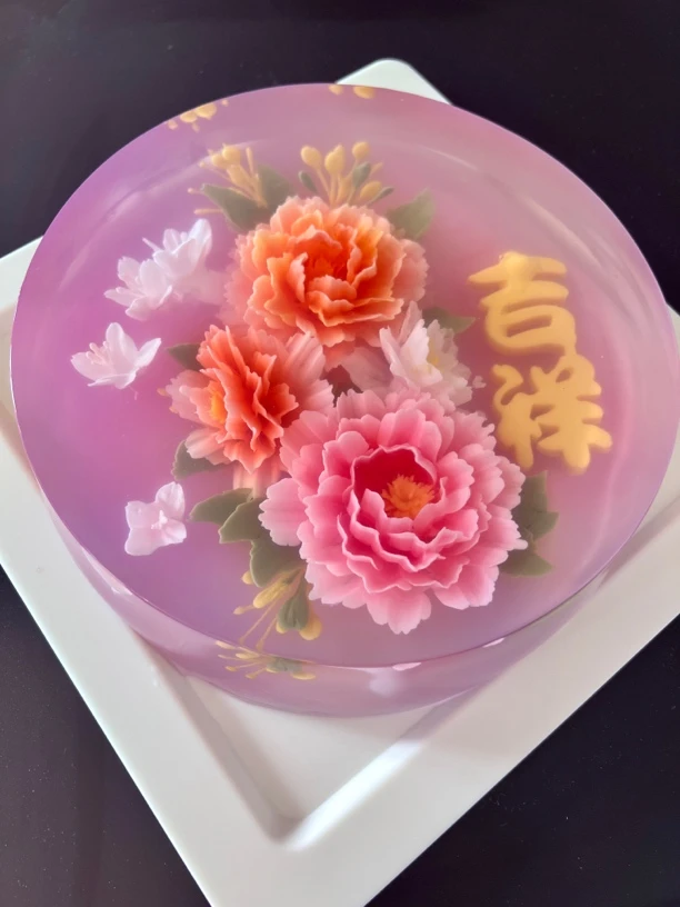 牡丹花针5只家用创意立体中式粉色