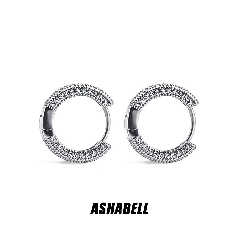 925银莫桑石耳饰 ASHABELL满钻耳环 莫桑石纯银耳钉男女轻奢小众