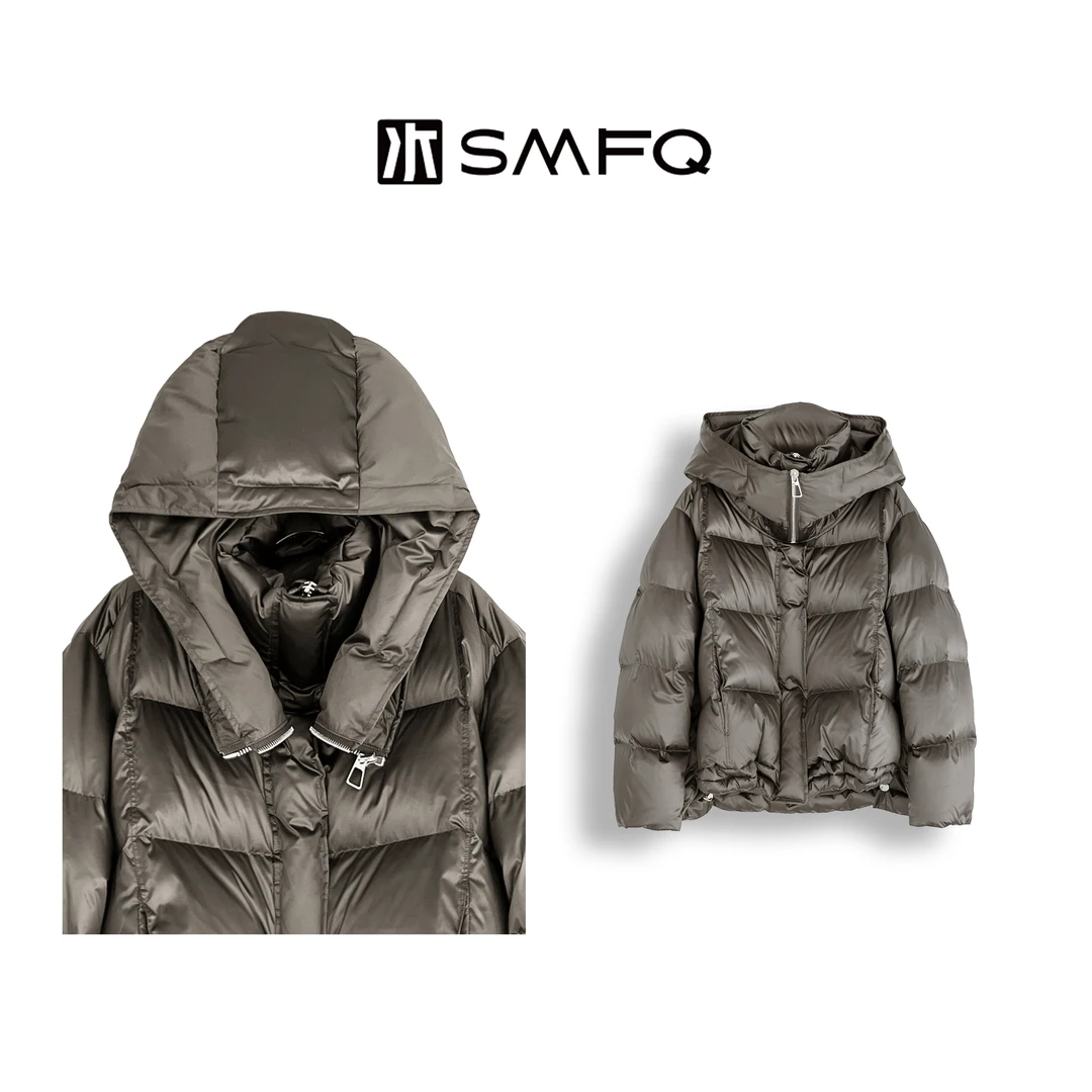 水木夫妻"色正有型"高级光泽雾感泡芙羽绒服！SM3785