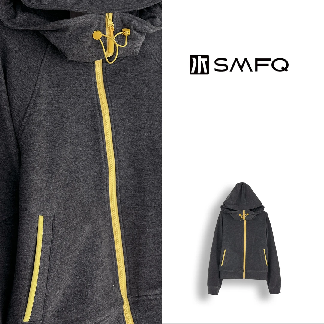 水木夫妻 “青春手册”减龄撞色亲肤暖绒卫衣帽衫外套