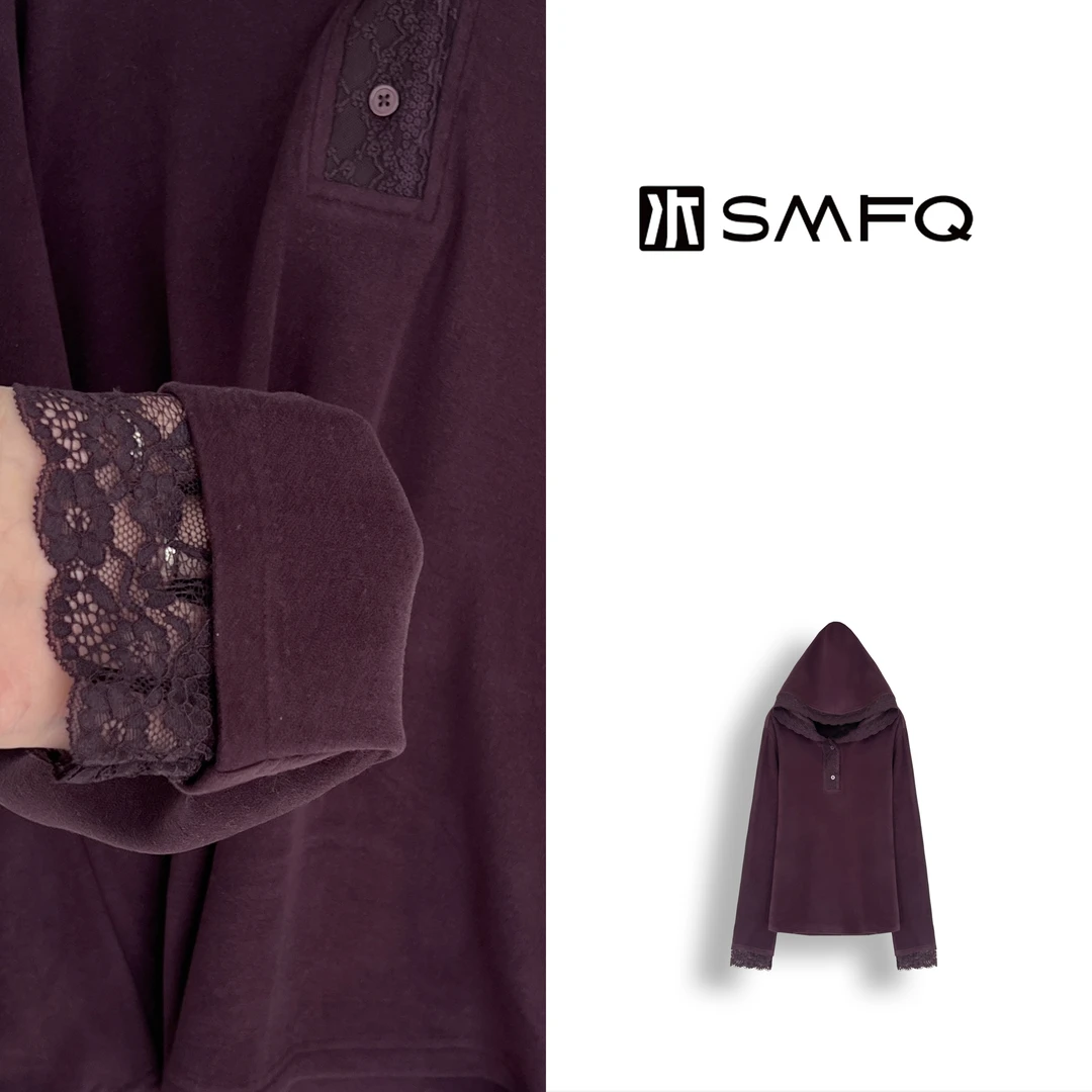 水木夫妻“暗藏心机”氛围感蕾丝拼接暖绒小帽服