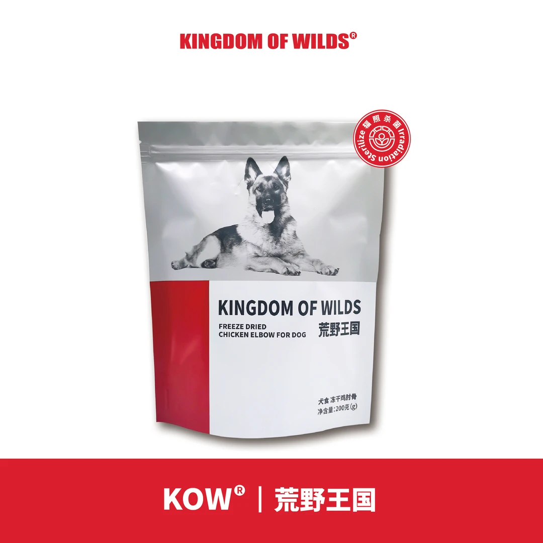 荒野王国冻干鸡肘骨生骨肉原切磨牙洁齿零食200G