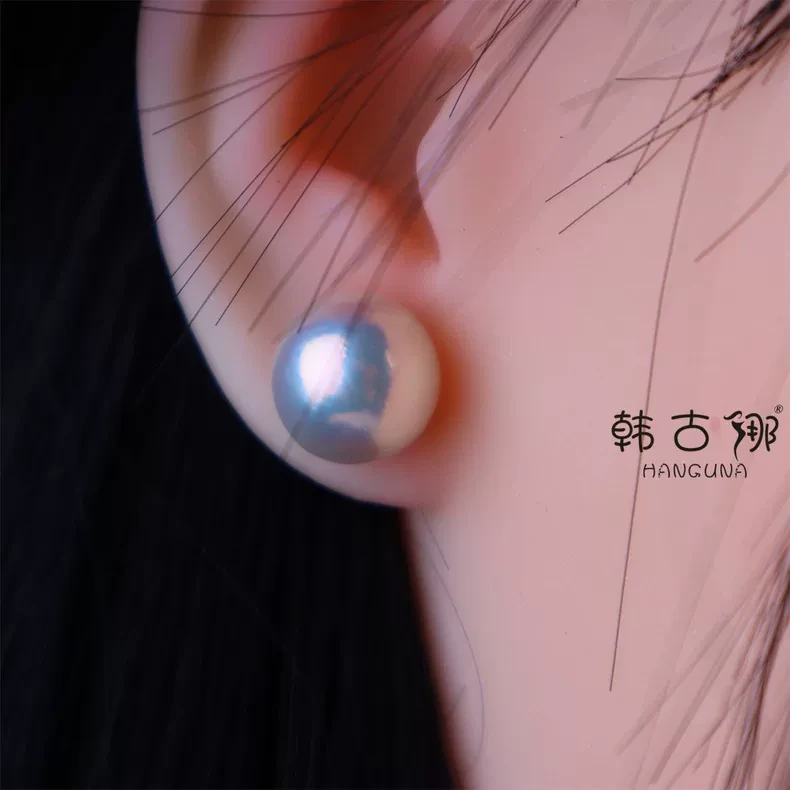 925银耳饰 天然正圆强光真珠耳钉女秋冬耳环2024新款爆款轻奢耳饰