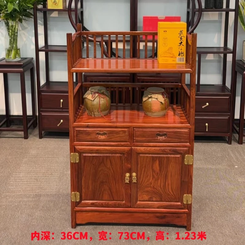 实木客厅家用简约古典1.2米茶水柜餐边柜茶柜收纳储物柜办公置物