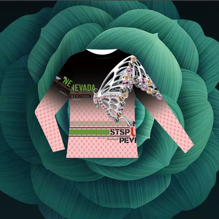 2025潮流女装圆领长袖打底，设计师款洋气个性时尚0908款印花T恤女