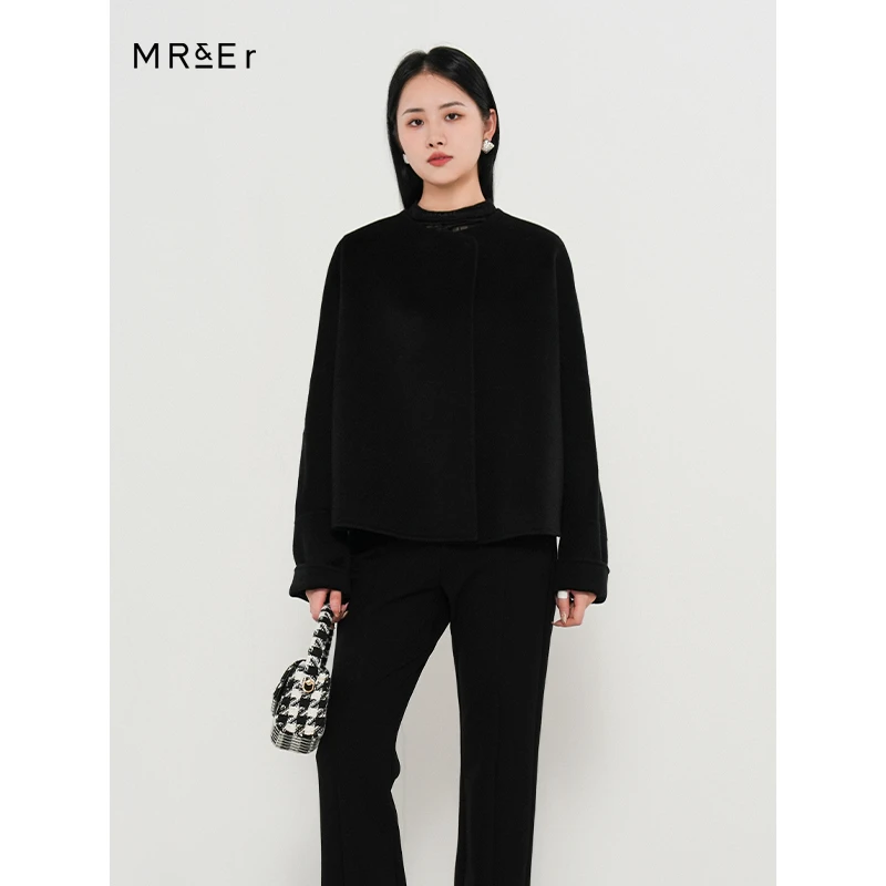 【品牌折扣】【反季清仓】冬季廓形短款呢料外套R3D42912