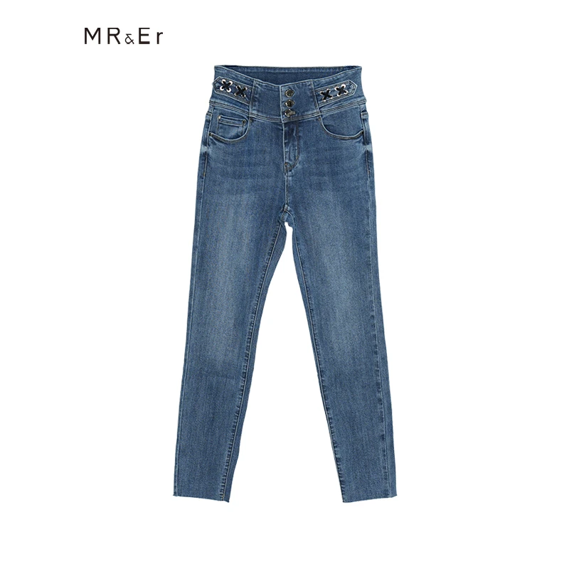 高腰水洗直筒牛仔裤休闲春季修身R3A72411