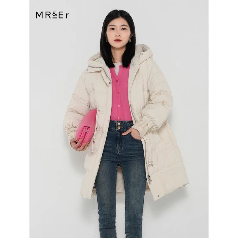 【品牌折扣】【反季清仓】冬季新款女士长款连帽羽绒服R3D00963【预售】