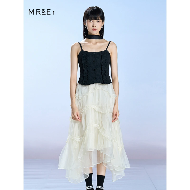 【丽公主专属】气质异材质拼接中长款连衣裙R4A92633