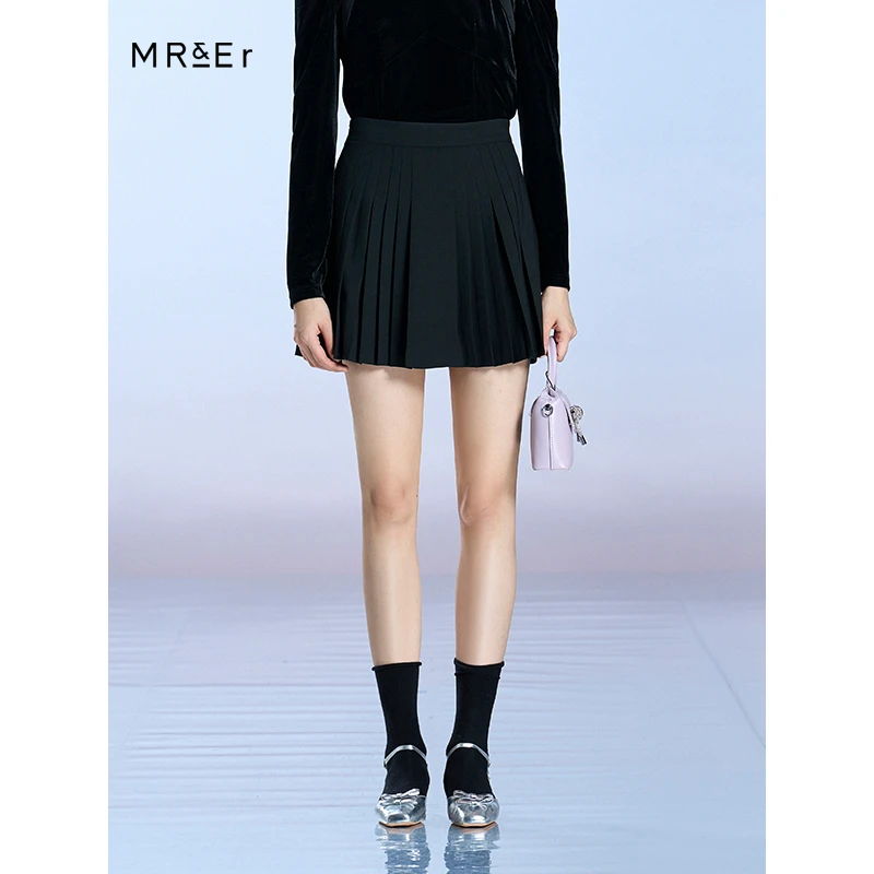 【小余专属】简约百搭学院风百褶裙时尚俏皮短款a字裙R4A64133