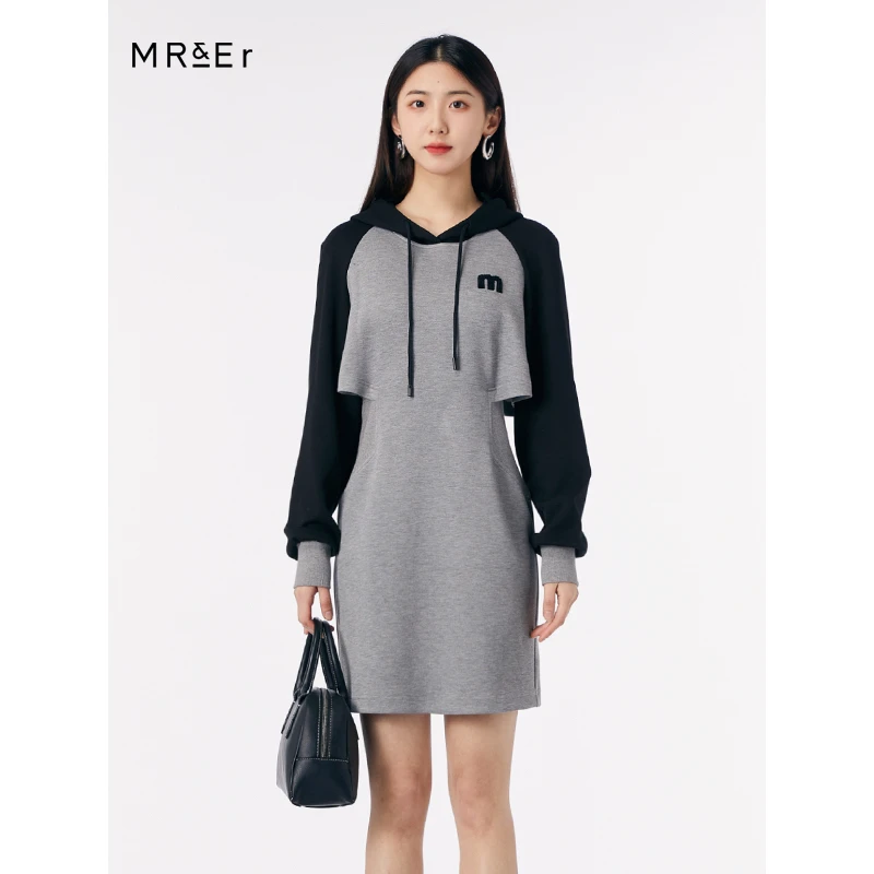 【达人专属】秋季新品时尚休闲撞色宽松连衣裙R3C91123