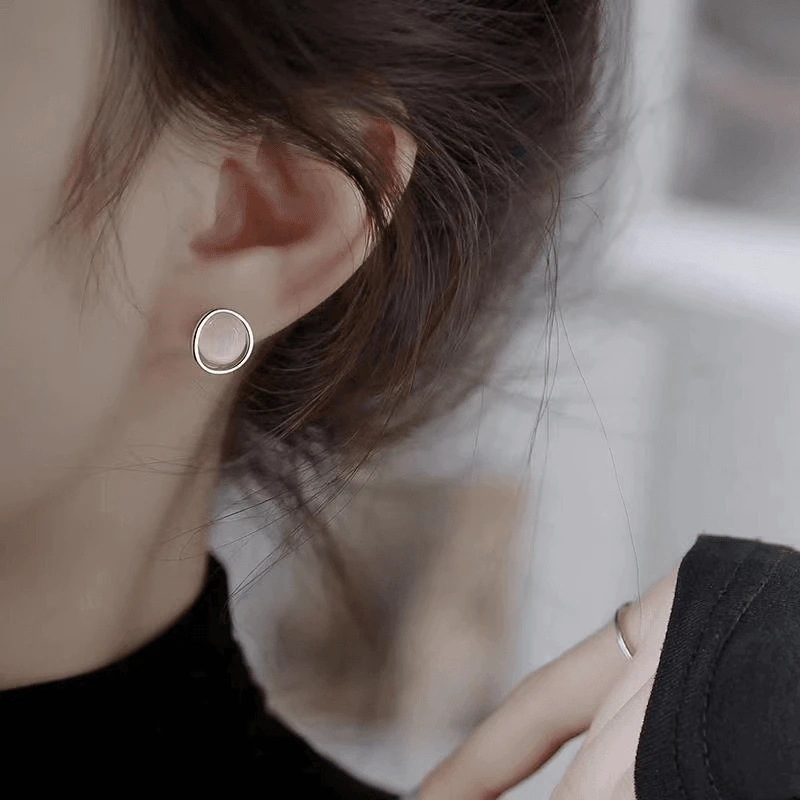 铜合金亚克力耳饰 【27号】港风耳钉气质设计感耳饰小众百搭c-023