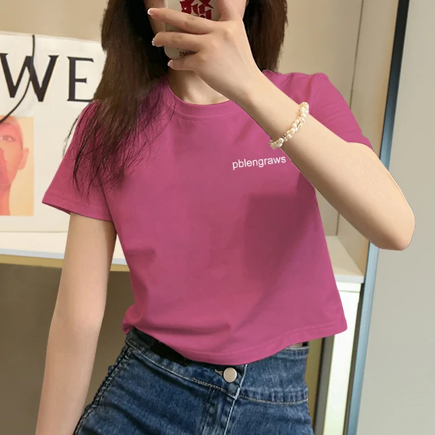 婳娇短款亲肤修身短袖t恤女夏季2025新款设计感小众小个子上衣ins