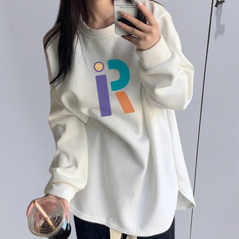 弧形下摆中长款秋冬德绒保暖内搭打底衫长袖t恤女搭配鲨鱼裤上衣